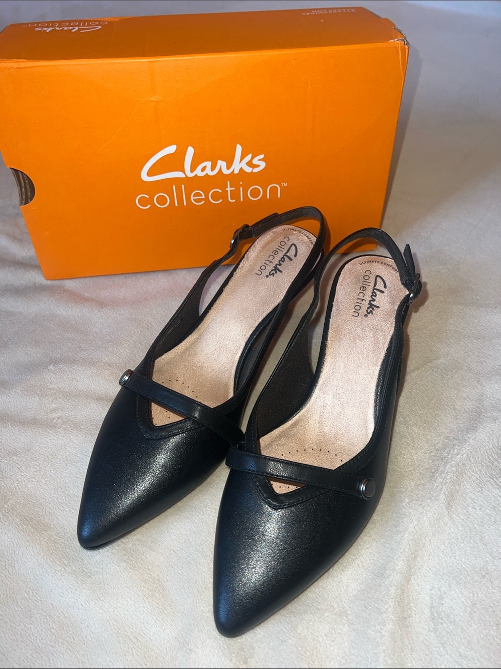 Clark’s Kepley Sling in Black Leather